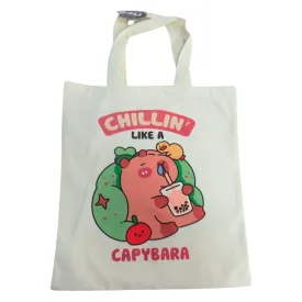 manenti-chillin-capibara-tote-bag