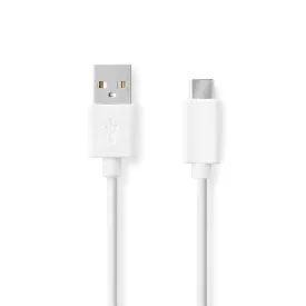nedis-cable-usb-a-a-usb-c-ccgl60600wt05