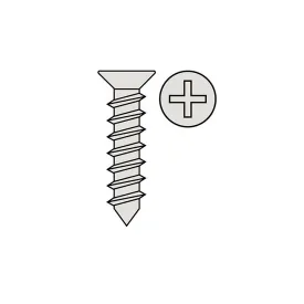 revtec-inox-4.2x19mm-flat-head-screw-10-units