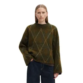 selected-lulu-brushed-argyle-스웨터