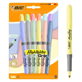 bic-highlighter-grip-12-tusch