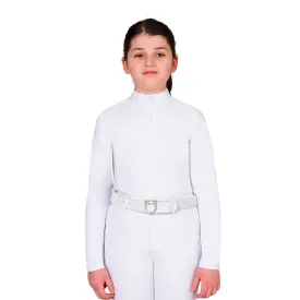 equestro-polo-de-manga-comprida-junior-basic-competition-zip
