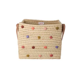rice-cesto-raffia-square-with-dots-and-leather-handles