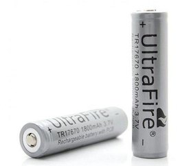Aquas Batterie Au Lithium Rechargeable 17670 1800mAh