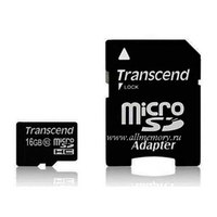 KSIX Memory Card Trascendend Micro Sdhc 16 Gb Class 10 Adapter