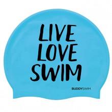 Buddyswim Live Love Swim Silicone Swimming Cap