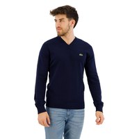 Lacoste Classic Fit Ribbed V Cotton Sweater
