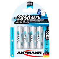 Ansmann 1x4 NiMH Rechargeable 2850 Mignon AA 2650mAh Batteries