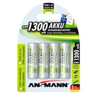 Ansmann 1x4 MaxE NiMH Rechargeable Mignon AA 1300mAh Batteries
