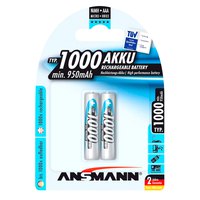 ansmann-1x2-nimh-rechargeable-1000-micro-aaa-950mah-batteries
