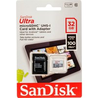 sandisk-ultra-lite-microsdhc---адаптер-32-ГБ-100-Мбит---с-объем-памяти-Визитная-Карточка