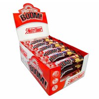 nutrisport-boom-delle-proteine-13g-chocolate-unita-chocolate-e-scatola-di-barrette-energetiche-di-arachidi