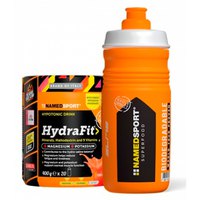 Named sport Polvos HydraFit 400g Con Botella Naranja Roja