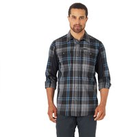 wrangler-mixed-material-plaid-long-sleeve-shirt