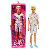 Barbie Ken Fashionista Poupée Blonde Avec Chemise À Carreaux Colorée Et Accessoires De Mode Jouet