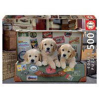 Educa borras Puzzle Cachorros En El Equipaje 500 Piezas