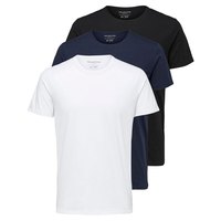Selected New Pima Kurzärmliges T-Shirt Mit O-Ausschnitt B 3 Einheiten
