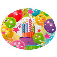 best-products-green-bag-plates-design-balloons-18-cm-6-units