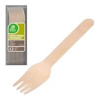best-products-green-wooden-fork-16-cm-12-units