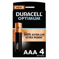 Duracell Pilas Alcalina Optimun AAA LR03 4 Unidades