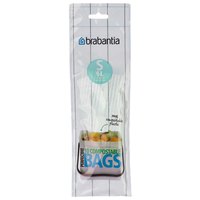 Brabantia PerfectFit Bin Liner Compostable Type S 6L Garbage Bag 10 Units