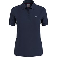 Tommy jeans Slim Flag Button Thru Short Sleeve Polo