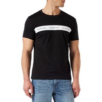 Calvin klein Contrast Institutional Stripe Logo Kurzarm Rundhals T-Shirt