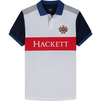Hackett Crest Panel Short Sleeve Polo