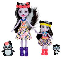 Enchantimals Sage Skunk Και Sabella Skunk Sister Dolls Και 2 Ζώο Φιγούρες