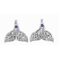 dive-silver-celtic-whale-tail-earrings-with-stone