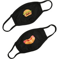 Mister tee Burger And Hot Dog Protective Mask 2 Units