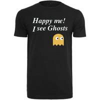Mister tee Happy Me I See Ghosts T-shirt Z Okrągłym Dekoltem Z Krótkim Rękawem
