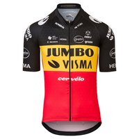 AGU Jumbo-Visma Replica Belgium Champion 2022 Short Sleeve T-Shirt