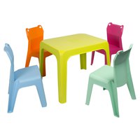 Garbar テーブルと Jan Frog 4 4 椅子 設定