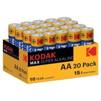 Kodak Max AA LR6 Alkaline Batteries 20 Units