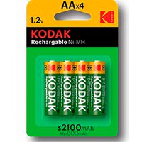 Kodak Baterias Recarregáveis Ni-MH AA LR6 2100 mAh 4 Unidades