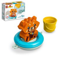 lego-amusant-dans-la-salle-de-bain-:-panda-rouge-flottant-duplo