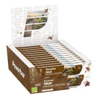 Powerbar True Organic Hazelnut Cocoa Peanut 45g Protein Bars Box 16 Units