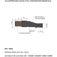Leovince Convertisseur Catalytique Vespa 16038