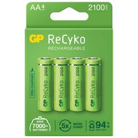 Gp batteries ReCyko LR06 2100mAh AA Rechargeable Batteries 4 Units
