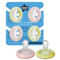 Tommee tippee Breast Form Night 4X Girl Pacifiers