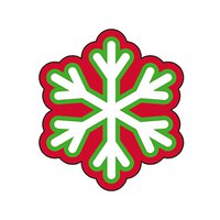 Jibbitz ALFINETE Green And Red Snowflake