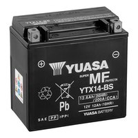 Yuasa Batería 12V YTX14-BS 12.6 Ah