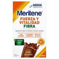 Meritene Strength And Vitality Fiber 14x35 gr Dietary Supplement Chocolate