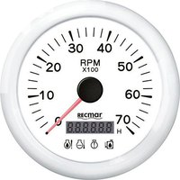 Recmar Tacómetro Con Alarma 4 LED 0-7000 RPM