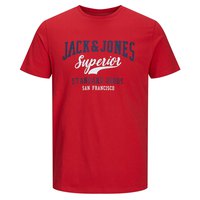 Jack & jones Logo T-shirt Z Krótkim Rękawem I Okrągłym Dekoltem