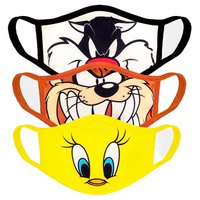 Difuzed Warner Bros Looney Tunes 3 Pack Adjustable Face Mask