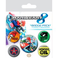 Nintendo Set Chapas Super Mario Kart 8