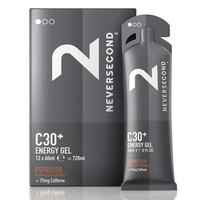 Neversecond C30+ 60ml Espresso 12 Unidades Energia Géis Caixa