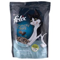 Purina nestle Felix Crunchy And Soft Salmon Vegeteables 950 g Cat Food 4 Units